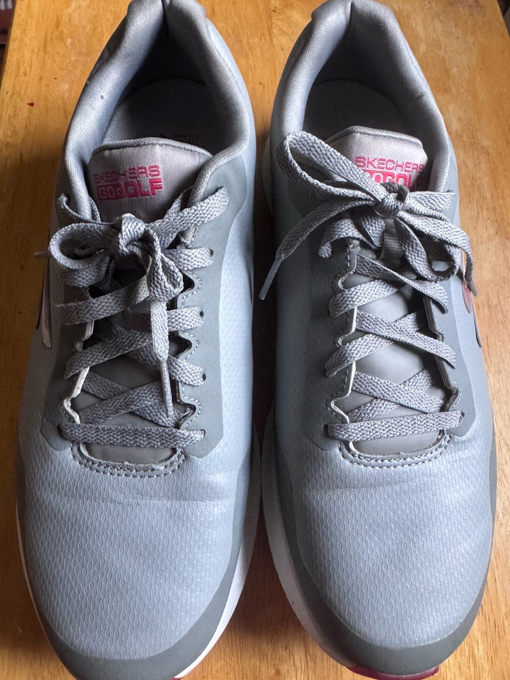 SKECHERS GO GOLF Arch Fit Arch Support Spikeless Shoes Gray/Red US 9.5 214028